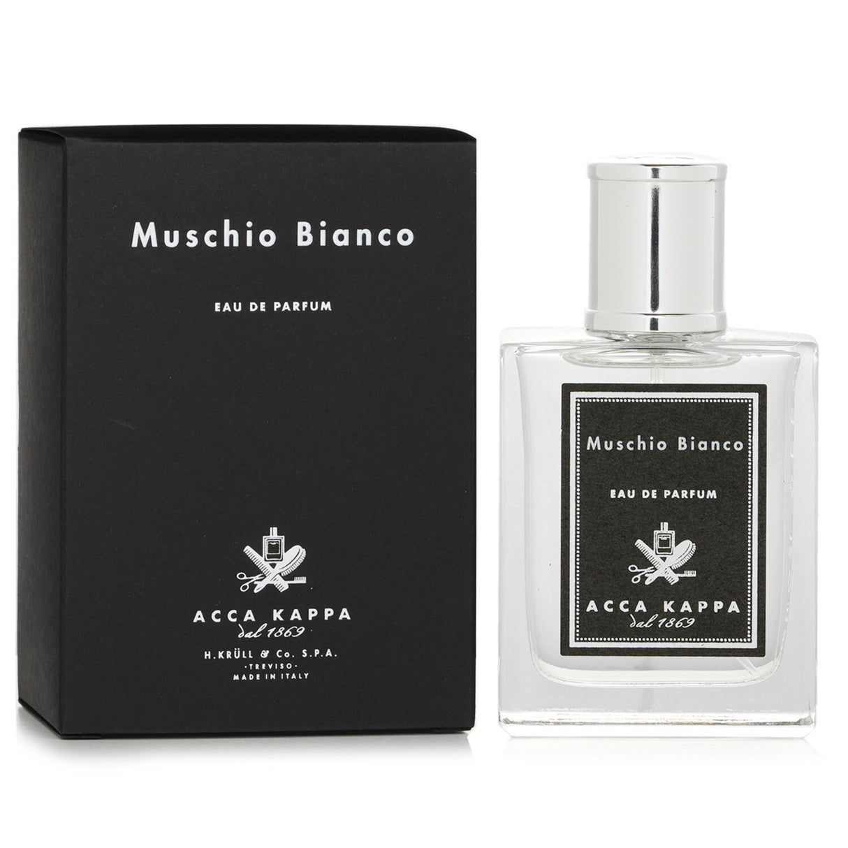 Acca Kappa White Moss Eau De Parfum Spray in 50ml, fresh unisex scent with citrus top notes and warm musk base.