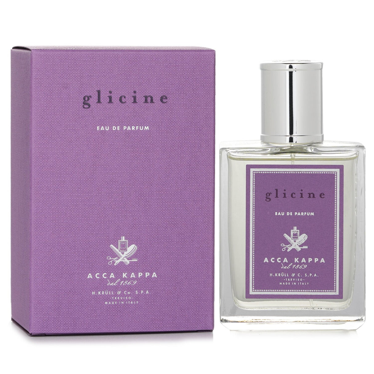 Acca Kappa Wisteria Eau De Parfum Spray - 100ml, floral notes of wisteria, lilac, and musk, perfect for elegance and sophistication.