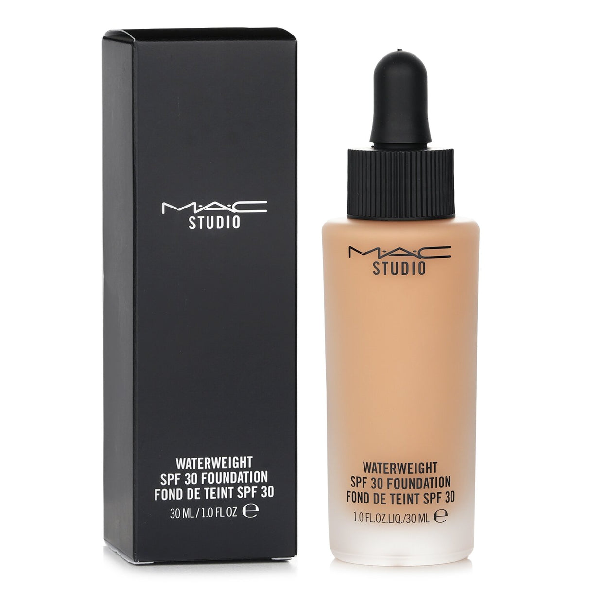 MAC Studio Waterweight Foundation SPF 30 in NC35, a hydrating gel-serum for natural coverage and all-day wear.