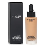 MAC Studio Waterweight Foundation SPF 30 in NC35, a hydrating gel-serum for natural coverage and all-day wear.