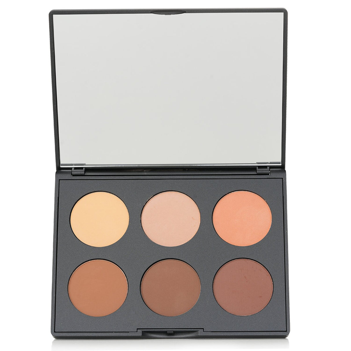 MAC Studio Fix Sculpt And Shape Palette for medium-to-dark skin, featuring three matte contours and three shimmering highlighters.