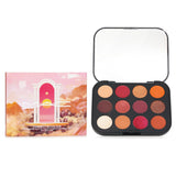 Vibrant 12-pan MAC Future Flame eyeshadow palette showcasing high pigment shades for versatile, striking eye looks.