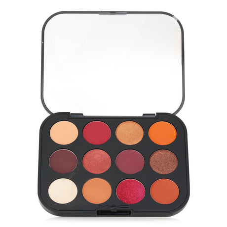 Vibrant 12-pan eyeshadow palette featuring highly pigmented shades for versatile, creative eye looks.