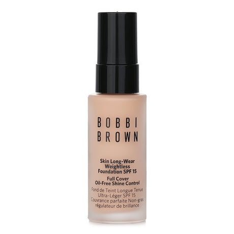 Bobbi Brown Skin Long Wear Foundation SPF15 in #C-024 Ivory, a mini foundation offering full coverage and hydration with a natural finish.