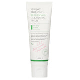 AXIS-Y Sunday Morning Refreshing Cleansing Foam in a 120ml bottle, ideal for hydrating and balancing all skin types.