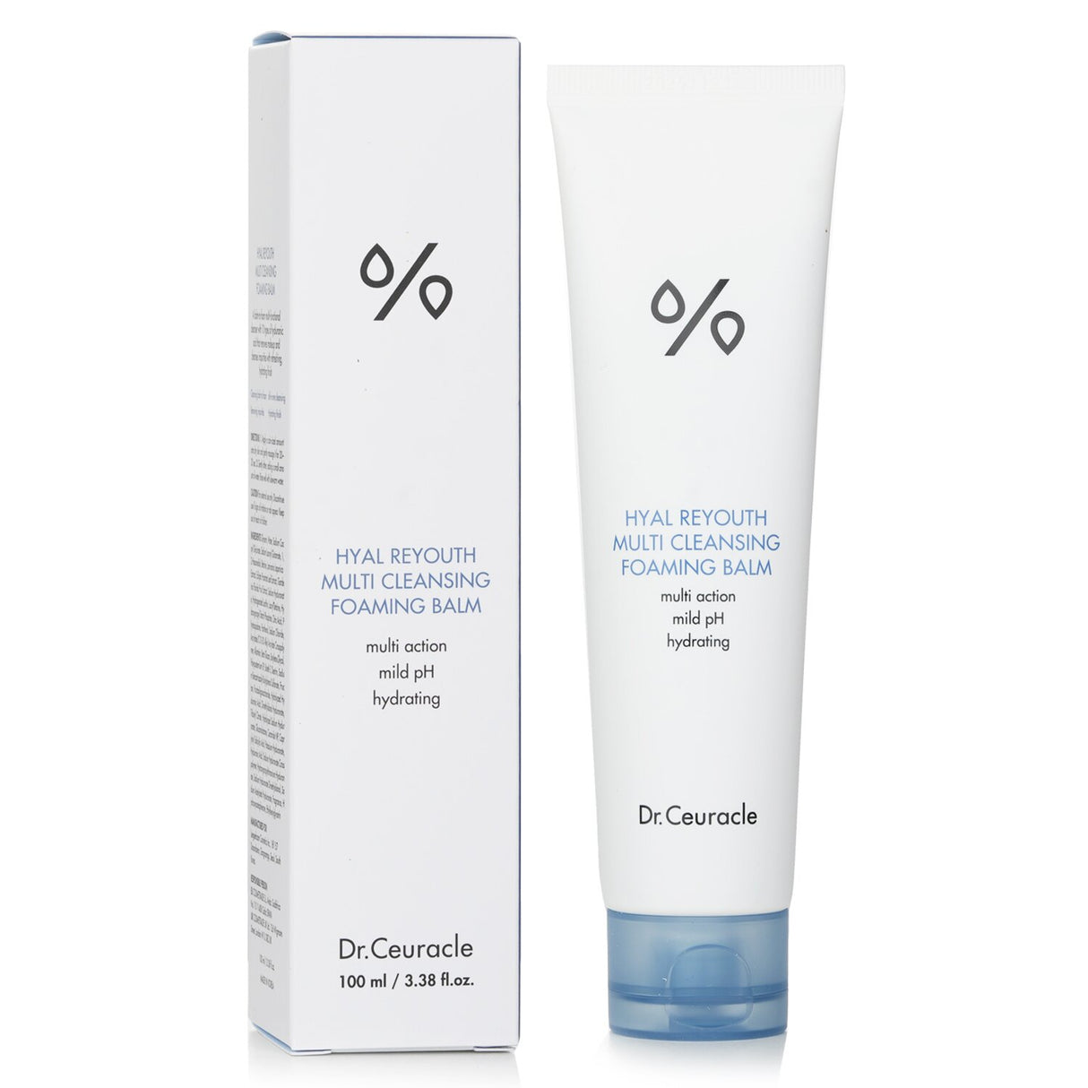 Dr.Ceuracle Hyal Reyouth Multi Cleansing Foaming Balm in 100ml, a dual-action cleanser for gentle makeup removal and hydration.