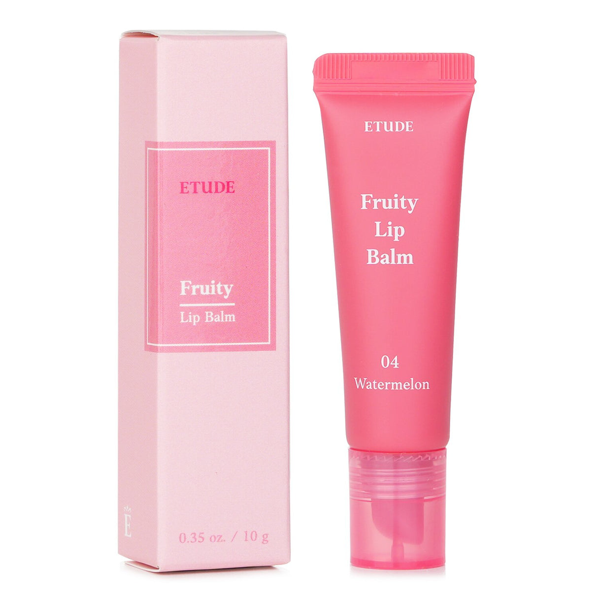 Vibrant pink lip balm in a 10g tube, infused with watermelon scent and enriched with Berry Fruit Complex for hydration.