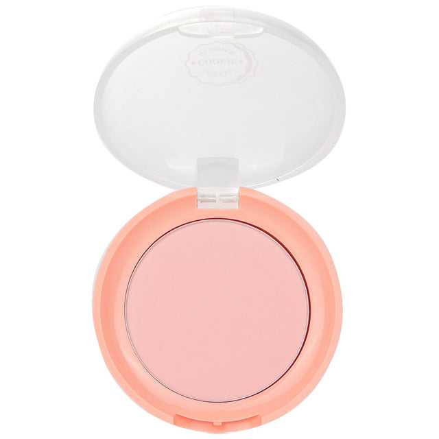 Etude House Lovely Cookie Blusher #OR201 in Apricot Peach Mousse, 4g, offers vibrant color and oil control for a fresh, radiant look.