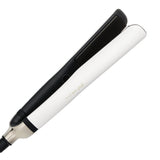 GHD Platinum+ Smart Styler in white with predictive heat technology for versatile styling and shiny, healthy hair.