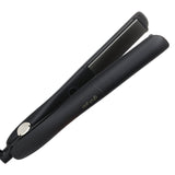 GHD Gold Professional Styler in black, featuring dual-zone technology for flawless, healthy hair styling at 185°C.