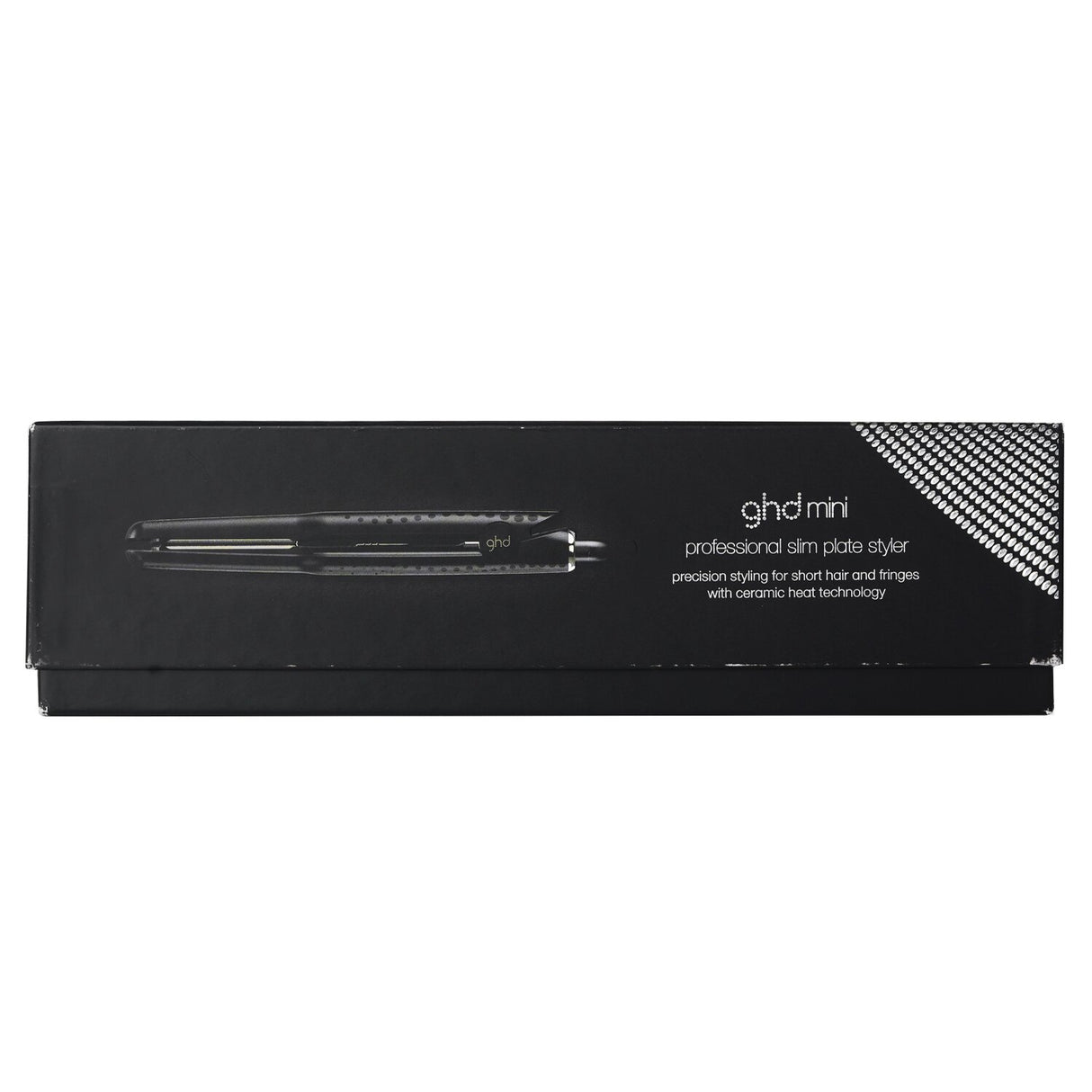 GHD Mini Professional Slim Plate Styler for precision styling of short hair and fringes, featuring 40% slimmer plates.