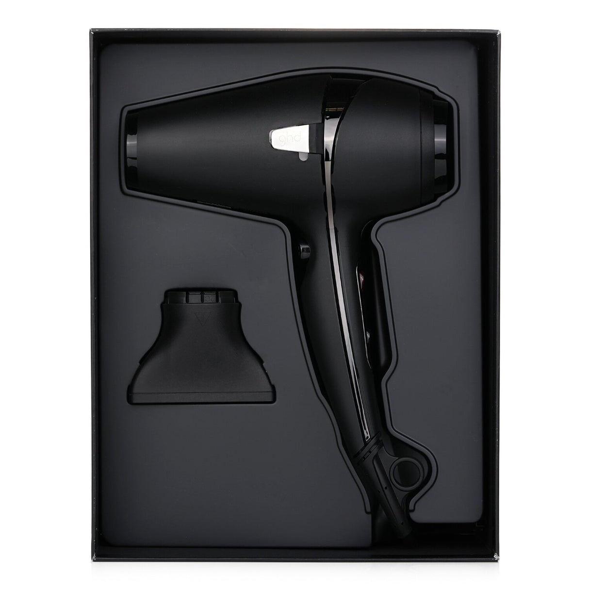 GHD Air Professional Hair Dryer in black, 2100W power, ionic technology for fast, frizz-free drying, ergonomic design for all users.