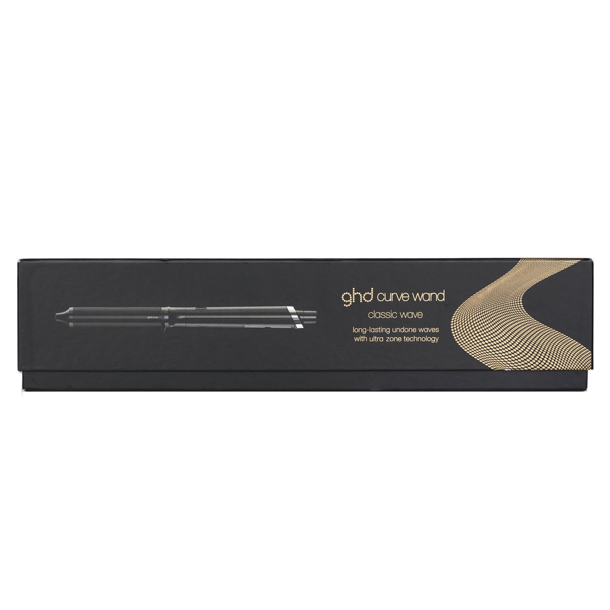 GHD Curve Wand Classic Wave Hair Curler in Black, featuring a 38mm-26mm ceramic barrel for effortless, voluminous waves.