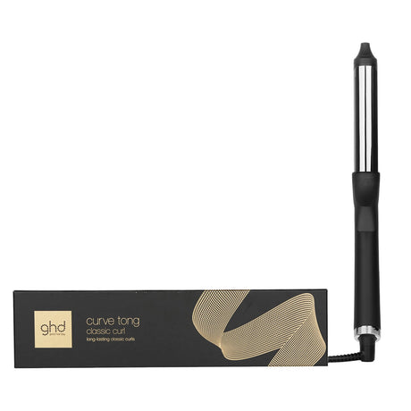 GHD Curve Tong Classic Curl Hair Curler in black, featuring a 26mm barrel for versatile curls and advanced heat technology.