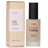 Etude House Double Lasting Foundation SPF 35 in #21N1 Neutral Beige, offering high-coverage, lightweight, and long-lasting wear.