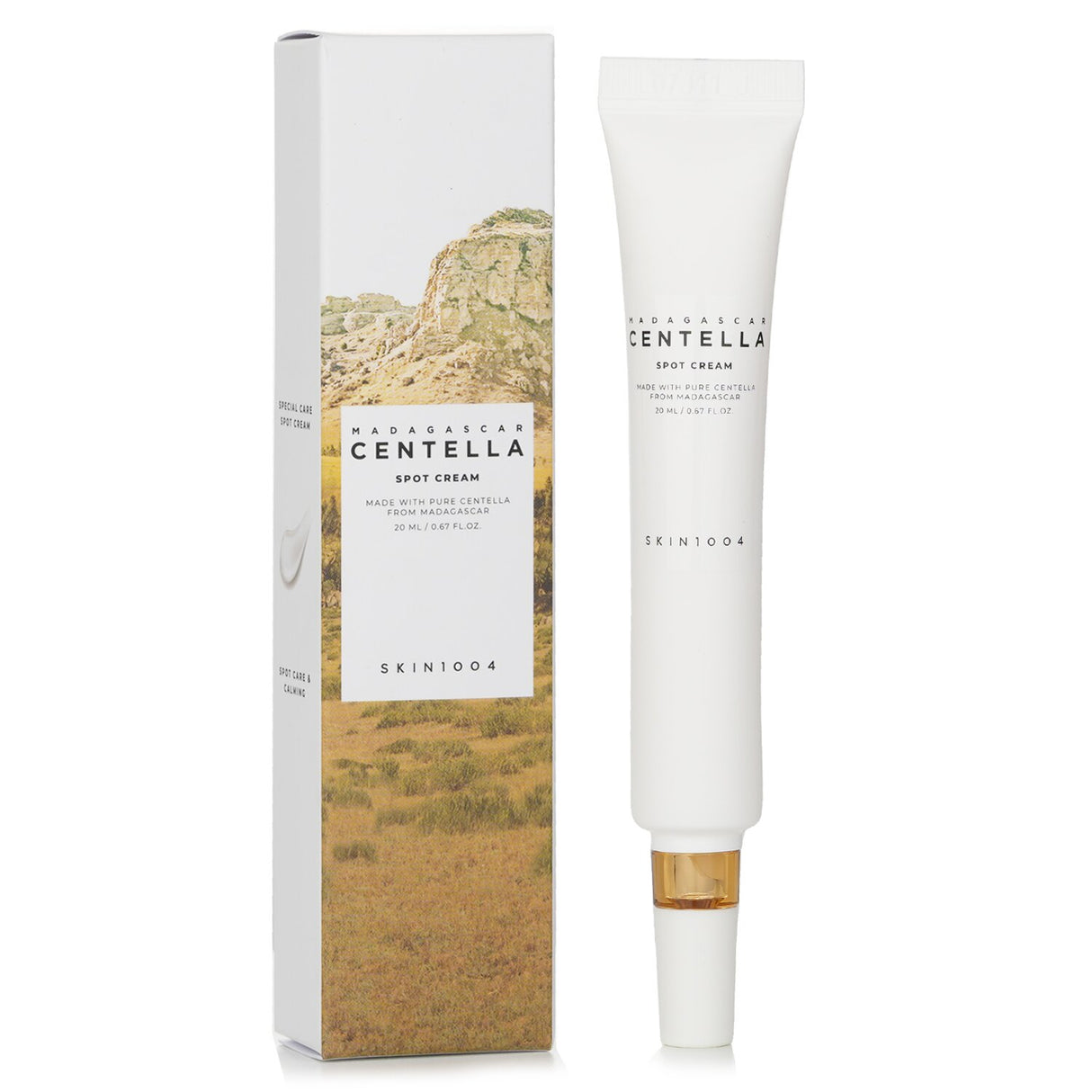 Intensive acne spot treatment with Centella Asiatica, Niacinamide, and hydrating oils for soothing and nourishing sensitive skin.