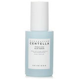 Skin1004 Madagascar Centella Hyalu-Cica Blue Serum in a 50ml bottle, designed to hydrate, soothe, and brighten all skin types.