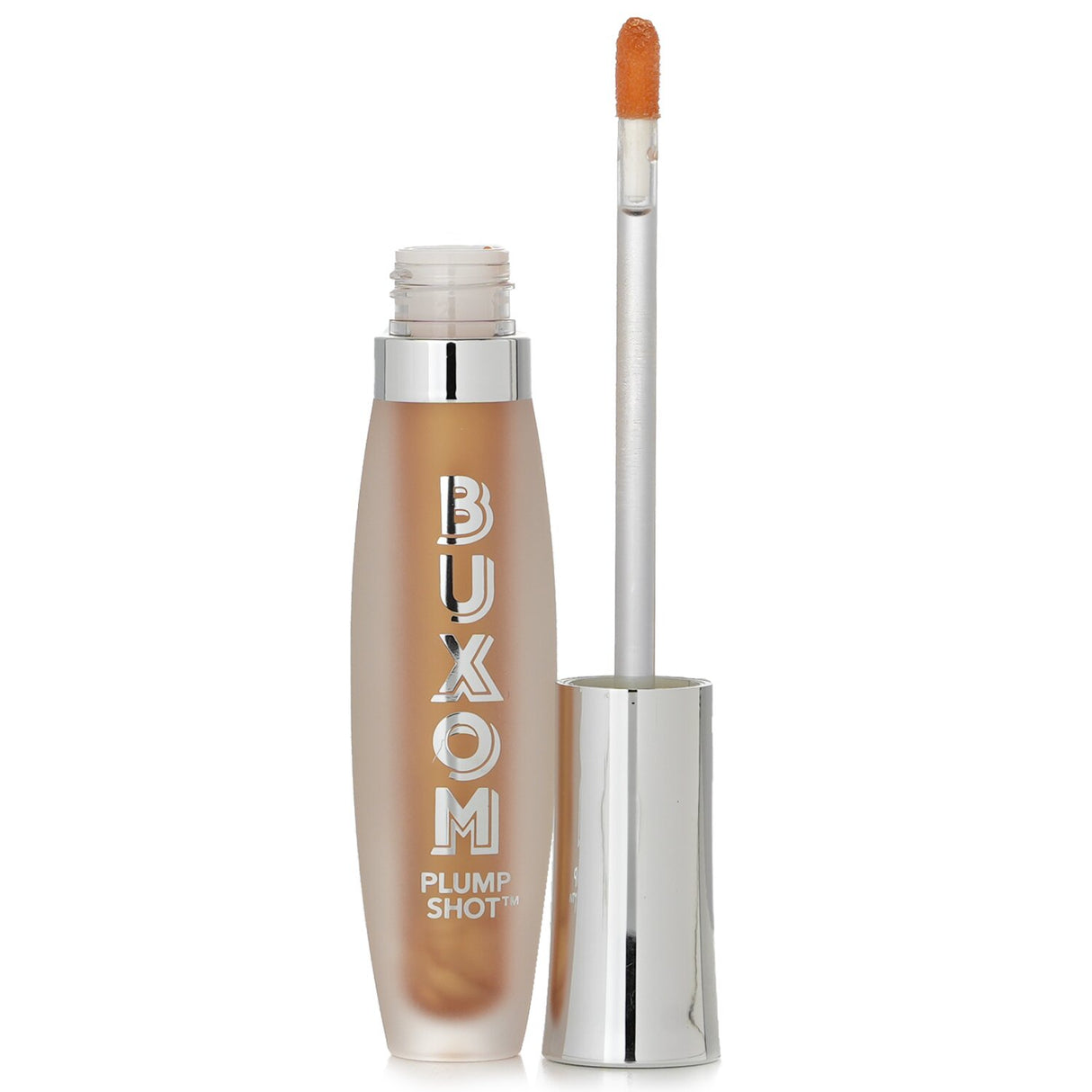 Buxom Plump Shot Lip Serum #Gilt, a collagen-infused formula for plump, smooth, and glossy lips with a refreshing tingle.