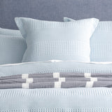 Renee Taylor Elegance Waffle Cotton Jacquard Euro Pillowcase Sky