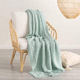 Renee Taylor Lenni 100% Cotton Knitted Throw 130 x 170cms Starlight