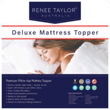 Renee Taylor Deluxe 1000 GSM High Loft Fully Fitted Mattress Topper Single