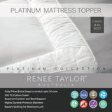 Renee Taylor Platinum 1500 GSM High Loft Fully Fitted Mattress Topper Double