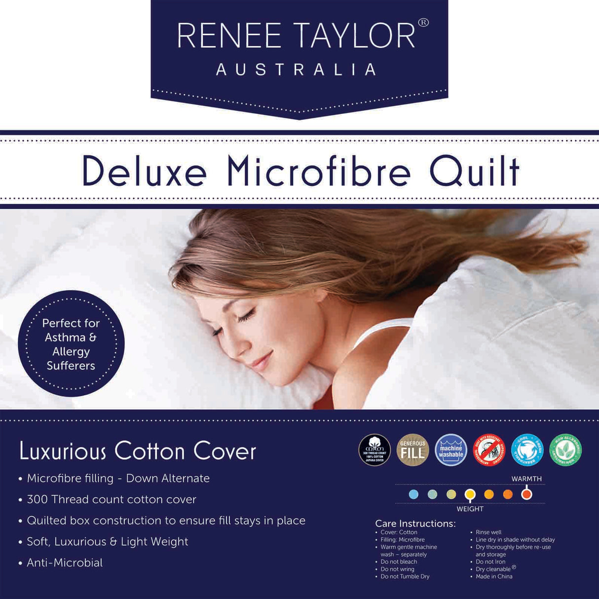 600 GSM Deluxe High Loft Quilt / Duvet With Cotton Cover Premium Filling Queen