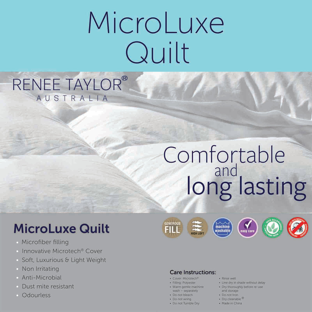 600 GSM Microluxe Down Alternate Quilt / Duvet With Premium Filling Super King