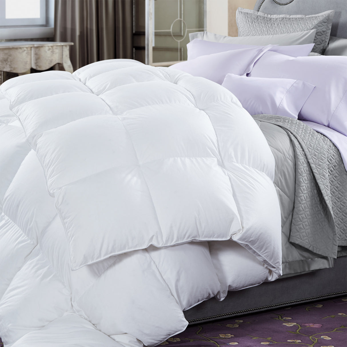 600 GSM Microluxe Down Alternate Quilt With Premium Microfiber Filling Double