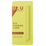 UZU Eye Opening Liner in Light Brown, featuring a precise brush for resilient, smudge-proof application and easy removal.