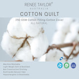 Renee Taylor Premium Light Weight All Cotton Quilt Double