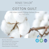 Renee Taylor Premium Light Weight All Cotton Quilt / Duvet Super King