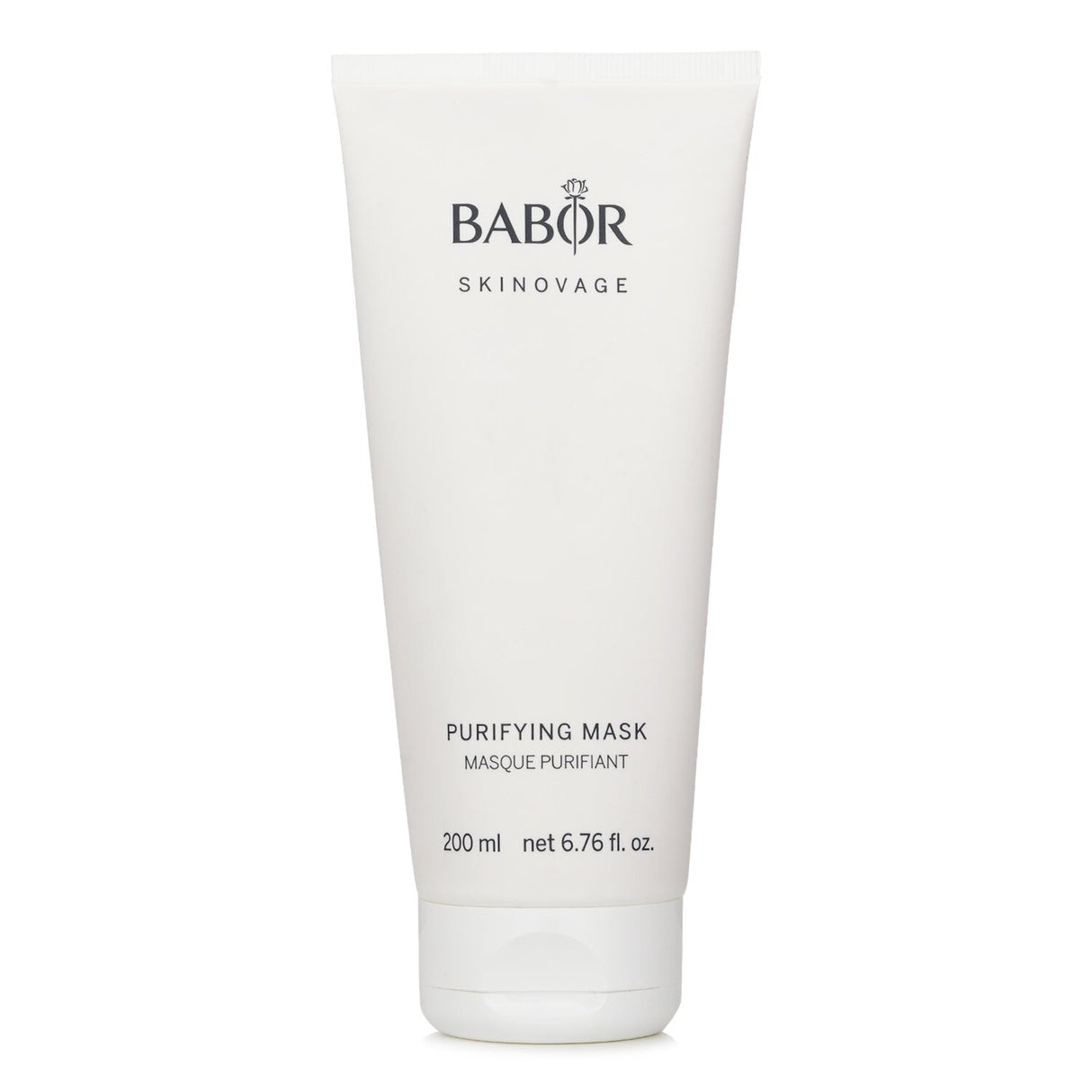 Babor Skinovage Purifying Mask in a 200ml salon size, designed for oily skin, tackles blemishes and deep pore cleansing.