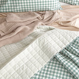 Alison Cotton Reversible Quilted Coverlet Set Q/K - 260 x 240+PC Forest