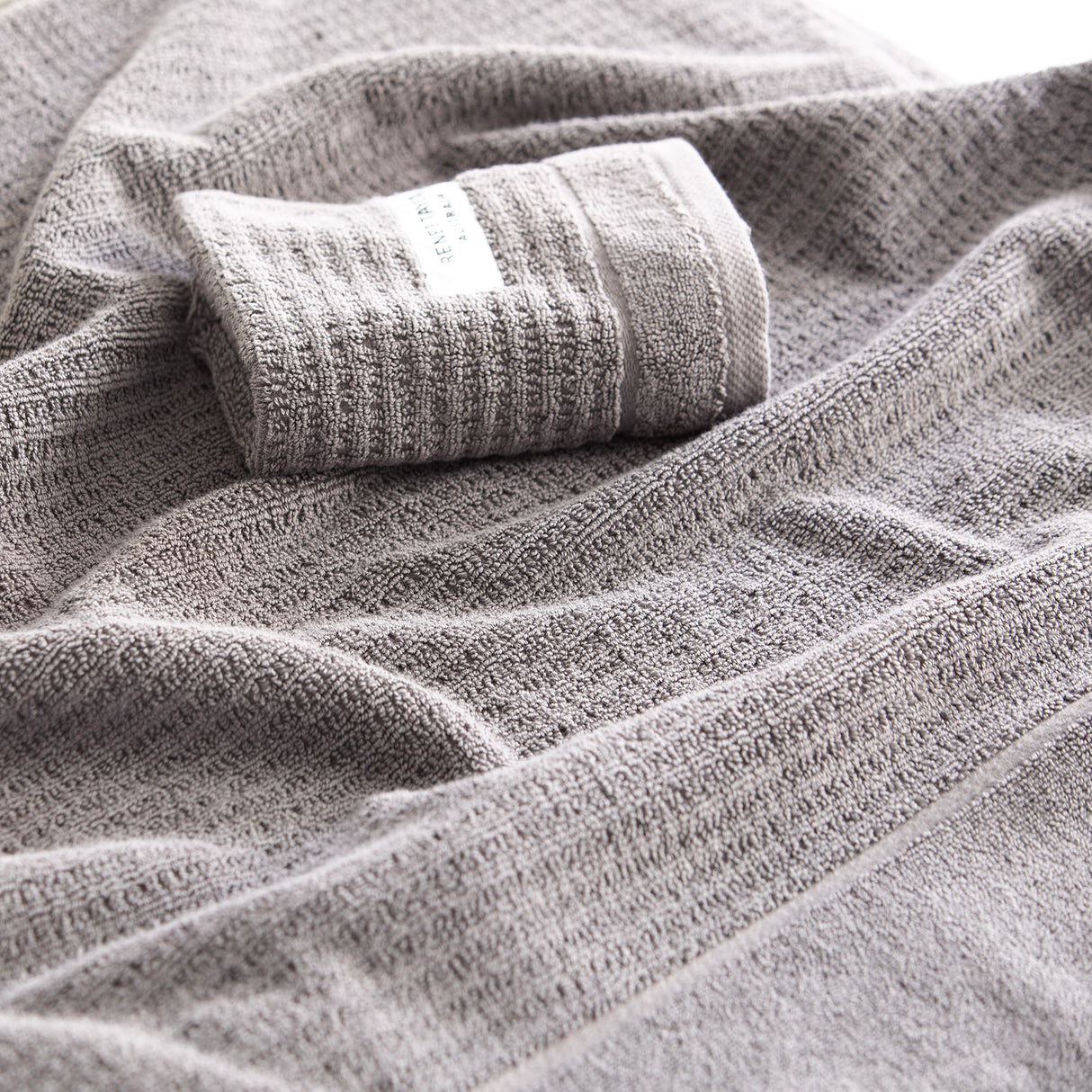 Renee Taylor Cambridge 650 GSM Textured 4 Pack Bath Sheet Fossil