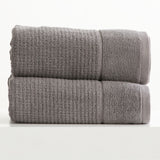 Renee Taylor Cambridge 650 GSM Textured 2 Pack Bath Sheet Fossil