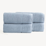 Renee Taylor Cambridge 650 GSM Textured 4 Pack Bath Sheet Blue Mirage
