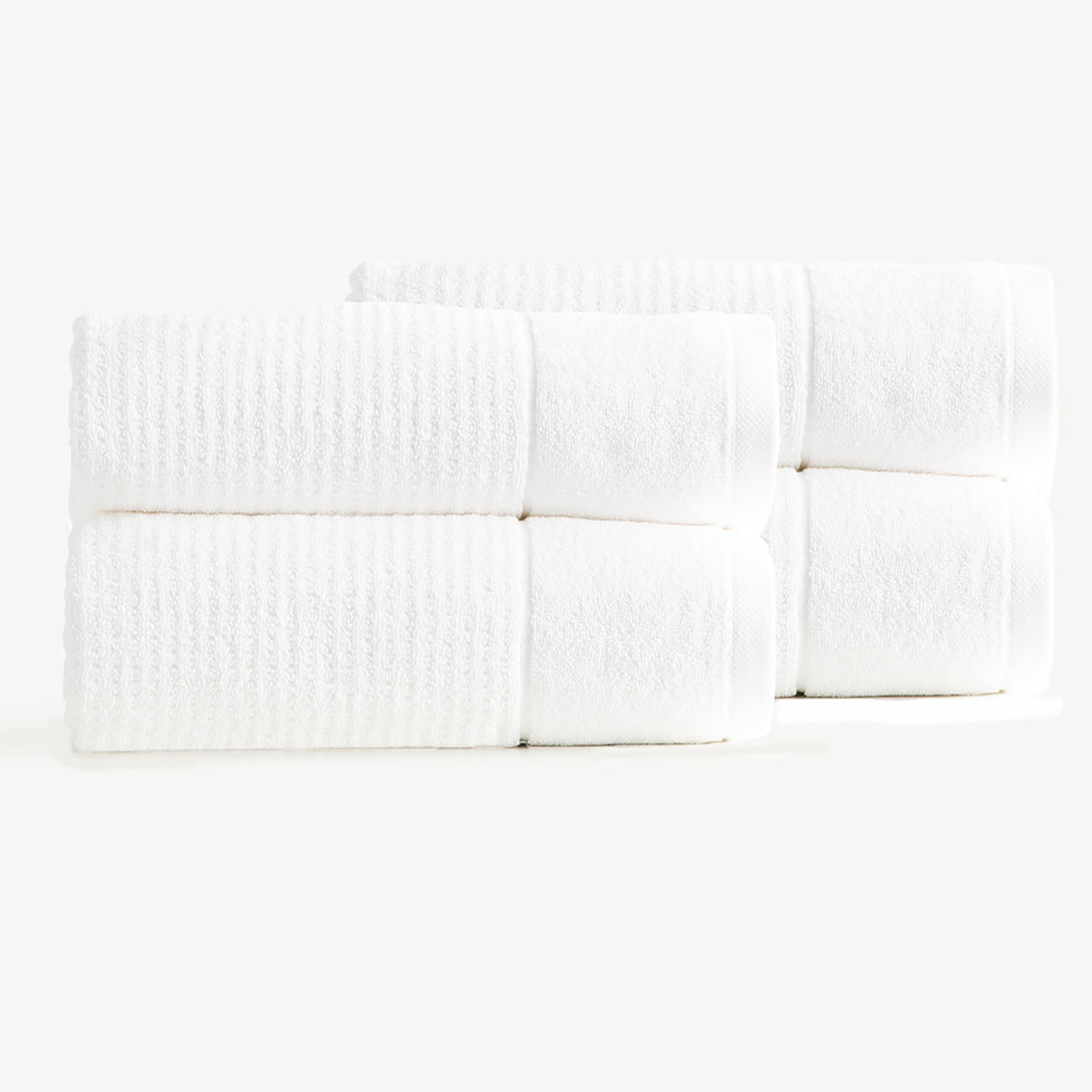 Renee Taylor Cambridge 650 GSM Textured 4 Pack Bath Sheet Snow