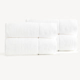 Renee Taylor Cambridge 650 GSM Textured 4 Pack Bath Sheet Snow