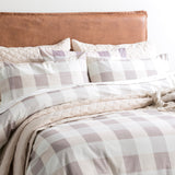 Egyptian Cotton Flannelette Quilt / Duvet Cover Set King Buffalo Checks