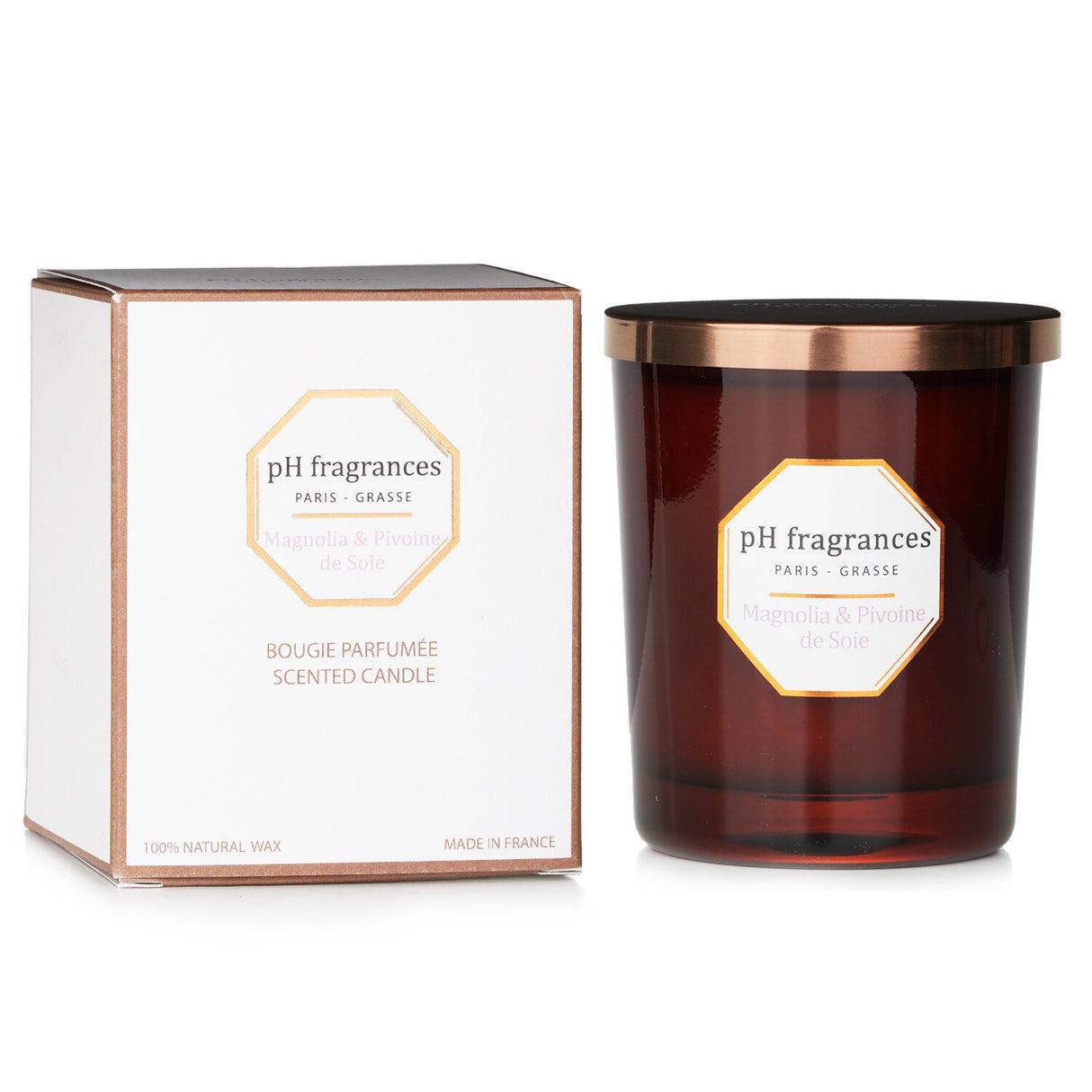 Scented candle featuring Magnolia and Peony, perfect for relaxation and enhancing home ambiance. 180g/6.3oz.