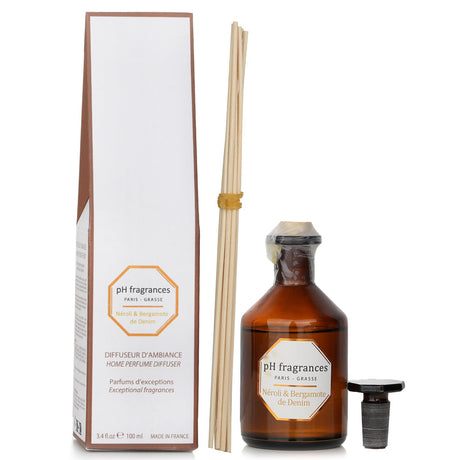 Elegant 100ml home perfume diffuser featuring sweet Neroli and zesty Bergamot for a refreshing ambiance.