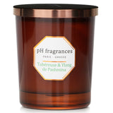 pH Fragrances scented candle with tuberose and ylang-ylang for a serene, relaxing atmosphere; 180g, elegant home decor.