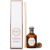 Home perfume diffuser featuring tuberose and ylang-ylang for a tranquil, floral aroma in stylish packaging.