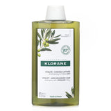 Revitalizing Klorane shampoo with organic olive for age-weakened hair, enhancing thickness and restoring texture.