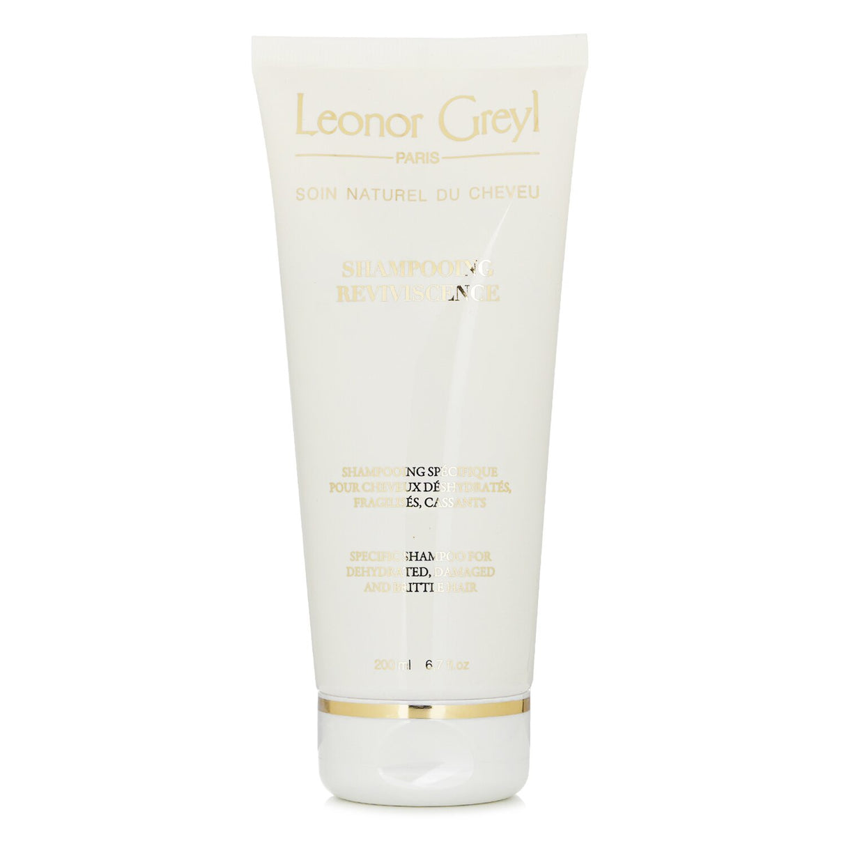 Leonor Greyl Shampooing Reviviscence for dehydrated, damaged hair; 94% natural formula with Amaranth, sea lavender, and quinoa.