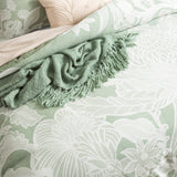 Renee Taylor Bentley Cotton Jacquard Quilt cover set King Sage Green