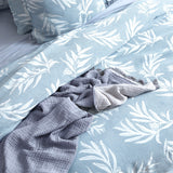 Renee Taylor Native Cotton Jacquard Quilt cover set King French Blue