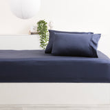 Park Avenue 500 Thread Count Bamboo Cotton Combo Sheet Set Long Single Indigo