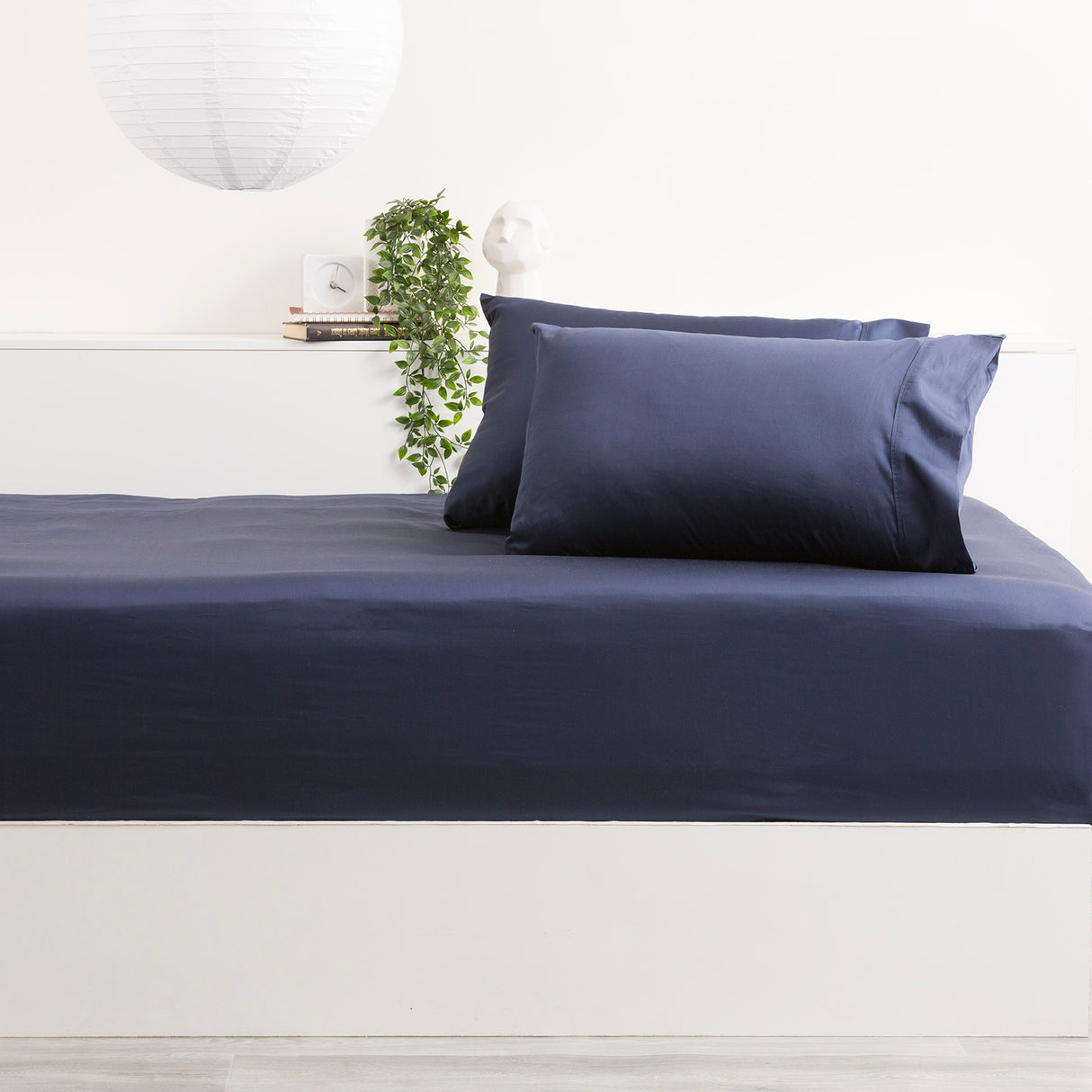 Park Avenue 500 Thread Count Bamboo Cotton Combo Sheet Set Single Indigo